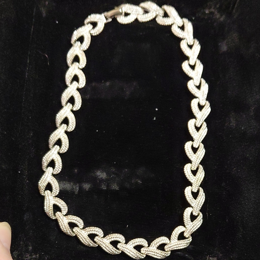 Napier Textured Silver Necklace